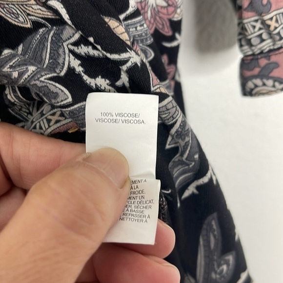 LUCKY BRAND Border Sprint Floral 3/4 Sleeve High Low Tunic Plus Size 2X - Picture 6 of 8